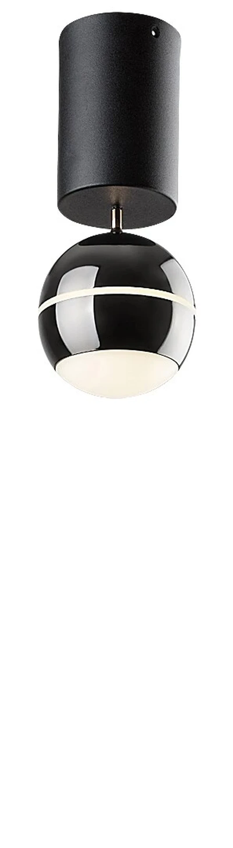 Maelo – LED пендел в черно с бял абажур, Ø100мм, 6W, 4000K