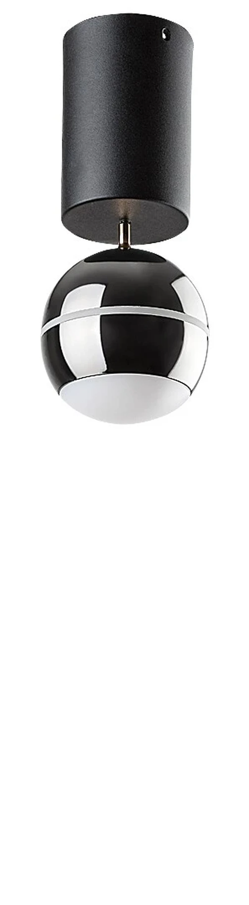 Maelo – LED пендел в черно с бял абажур, Ø100мм, 6W, 4000K