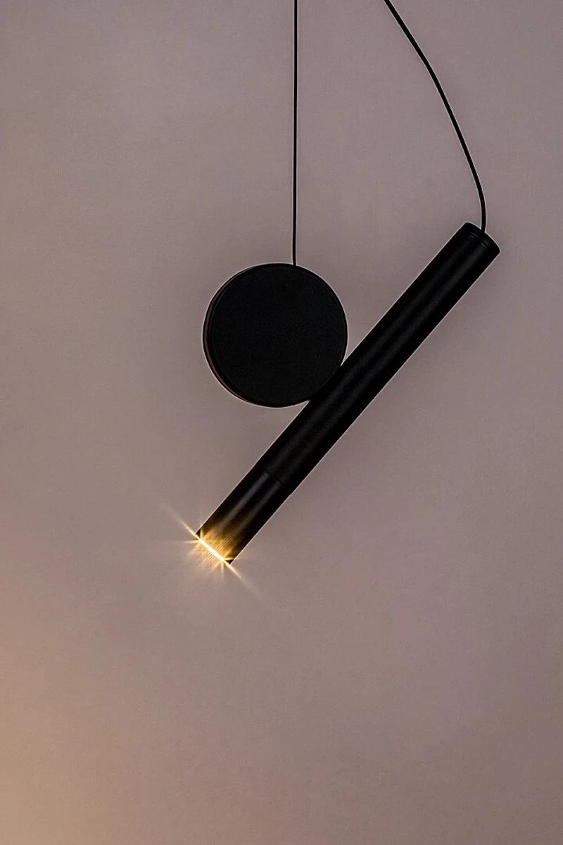 Alaric – LED пендел в черно с бял абажур, Ø25мм, 3×250lm, 3000K