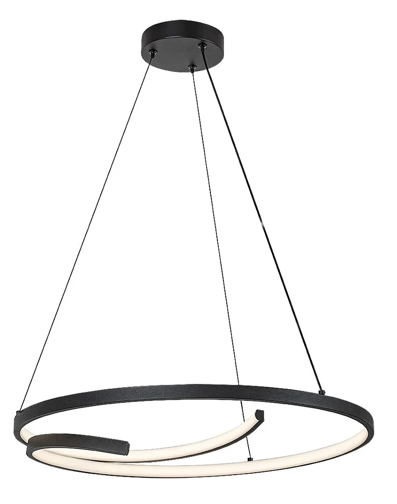 LED пендели и полилеи Niloo – LED пендел в черно/бяло, Ø550мм, 40W, 4000K