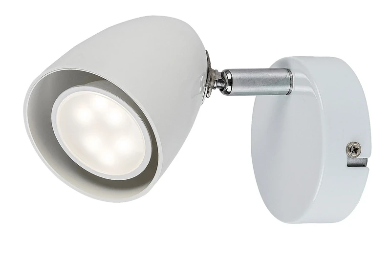 Спотове Perico – модерен LED спот за стена в бяло, Ø70мм, 1×GU10, IP20