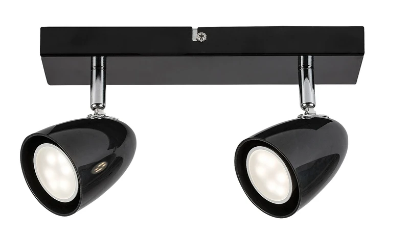 Perico – модерен LED спот в черно, 2×GU10, 260мм, IP20