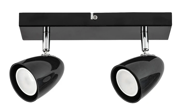 Спотове Perico – модерен LED спот в черно, 2×GU10, 260мм, IP20