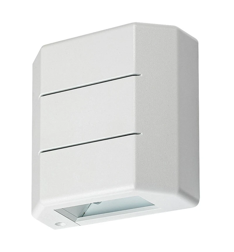Lippa – LED външна стенна лампа в бяло, 120×120мм, 6W, 3000K, IP54