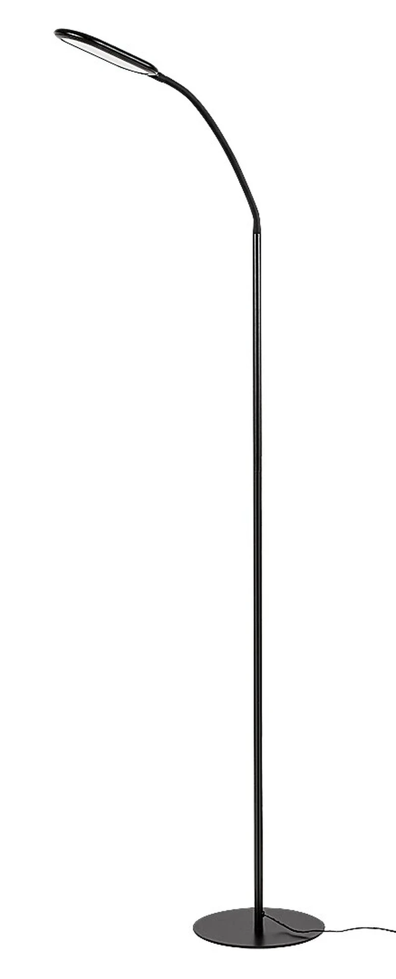 Подови лампи (Лампион) Adelmo – LED лампион в черно с бял абажур, 430×1400мм, 10W, 3000-6000K