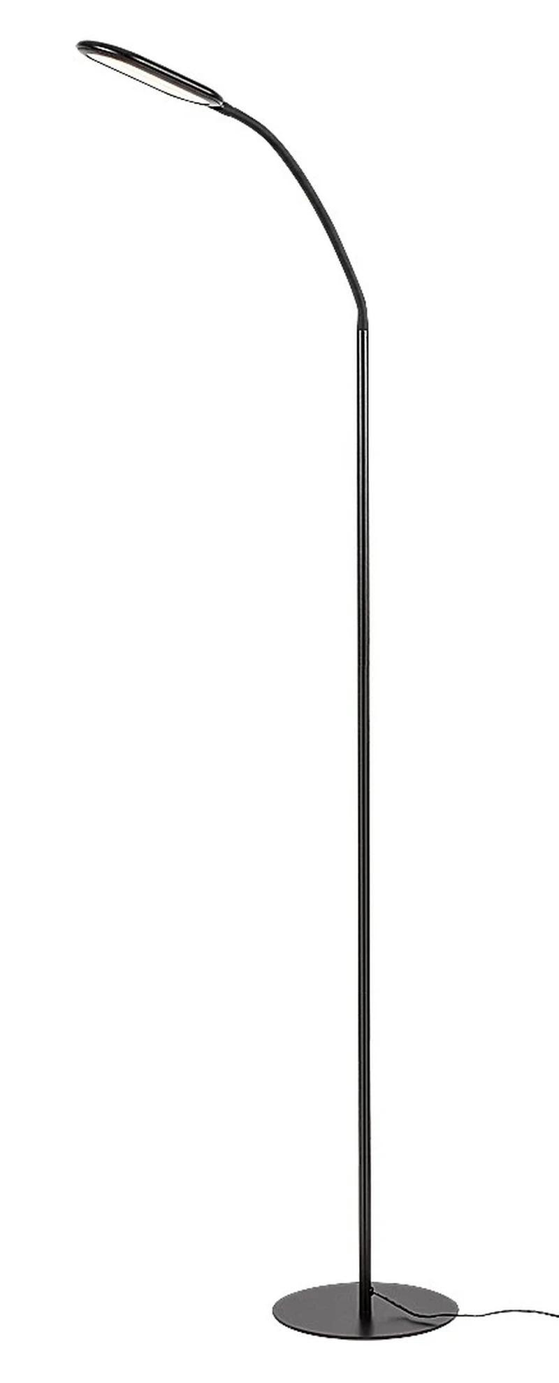Adelmo – LED лампион в черно с бял абажур, 430×1400мм, 10W, 3000-6000K