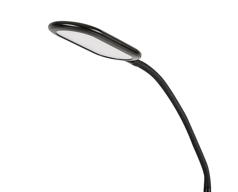 Adelmo – LED лампион в черно с бял абажур, 430×1400мм, 10W, 3000-6000K