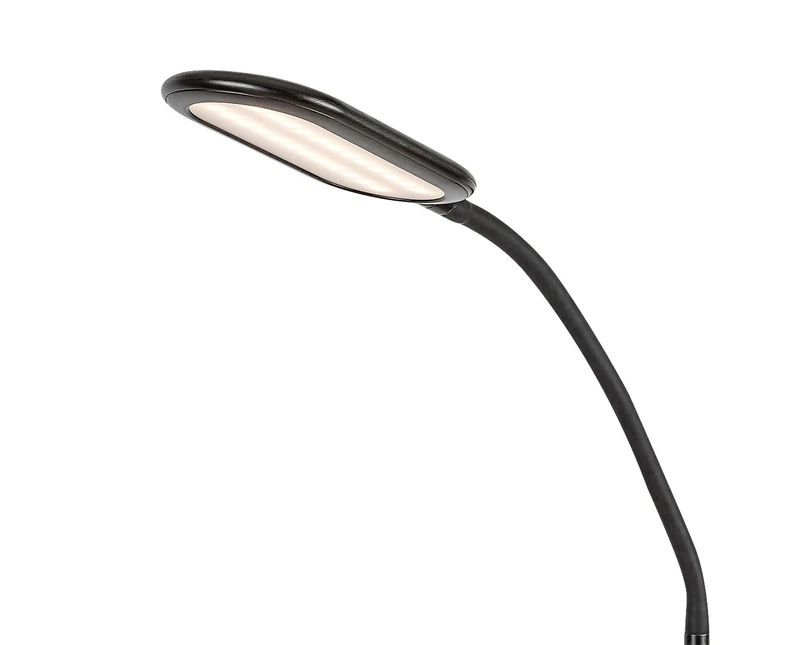 Adelmo – LED лампион в черно с бял абажур, 430×1400мм, 10W, 3000-6000K