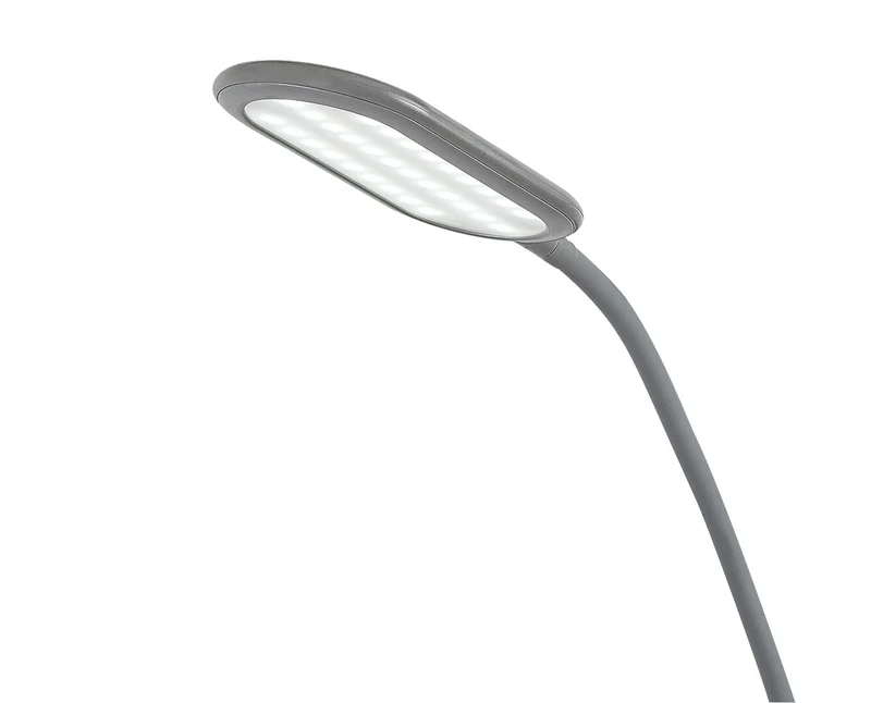 Adelmo – LED лампион в сиво с бял абажур, 430×1400мм, 10W, 3000-6000K