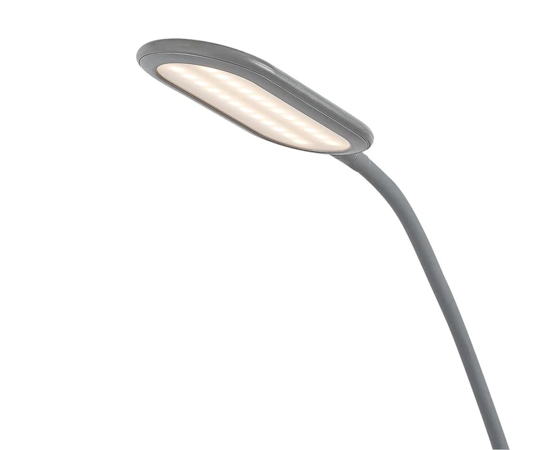 Adelmo – LED лампион в сиво с бял абажур, 430×1400мм, 10W, 3000-6000K