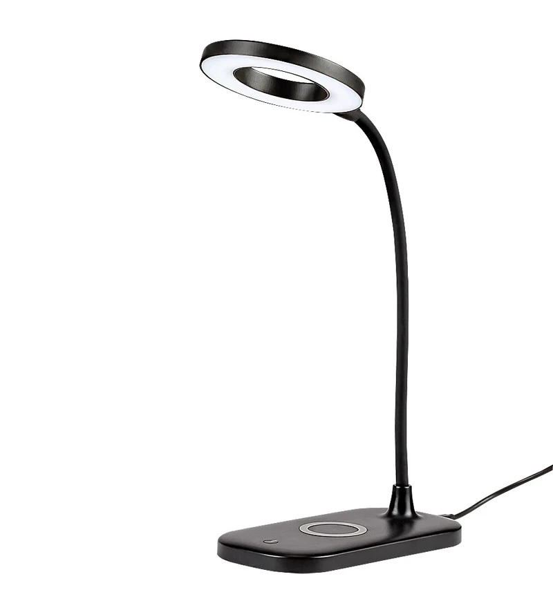 Hardin – LED настолна лампа в черно/бяло, Ø100мм, 5W, 2700-6000K