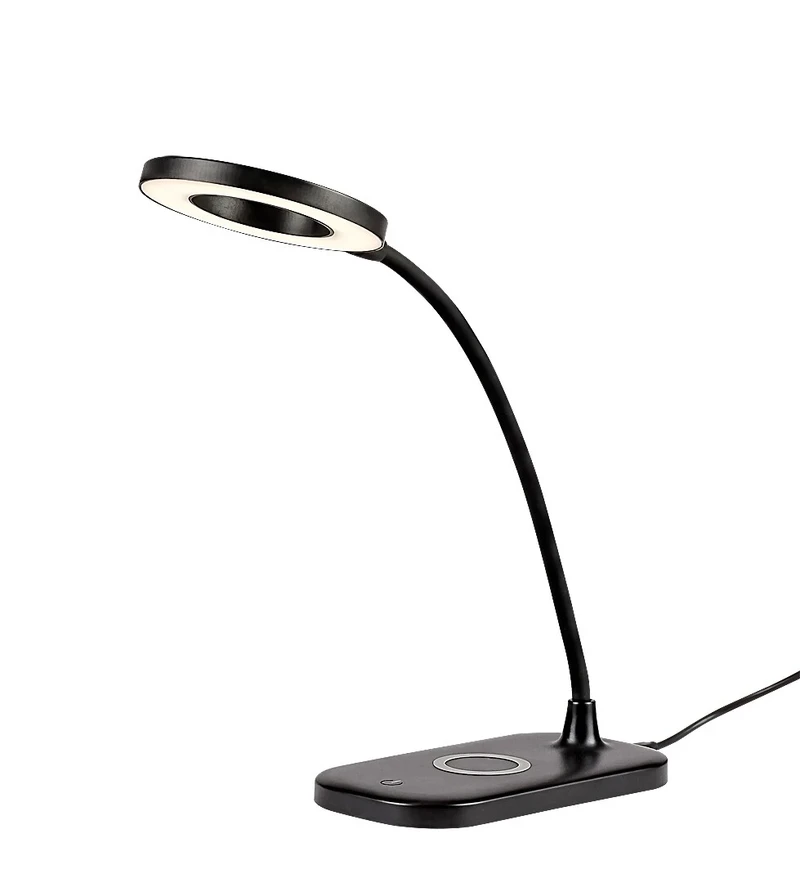 Hardin – LED настолна лампа в черно/бяло, Ø100мм, 5W, 2700-6000K