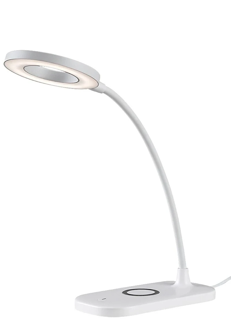 Настолни лампи Hardin – LED настолна лампа в бяло, Ø100мм, 5W, 2700-6000K, димируема