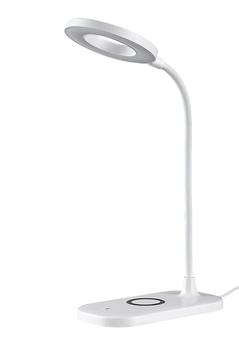 Hardin – LED настолна лампа в бяло, Ø100мм, 5W, 2700-6000K, димируема
