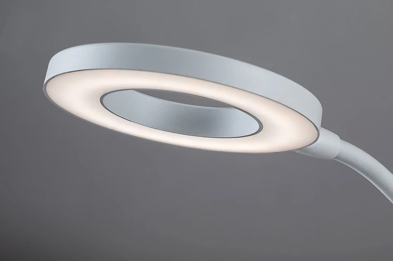 Hardin – LED настолна лампа в бяло, Ø100мм, 5W, 2700-6000K, димируема