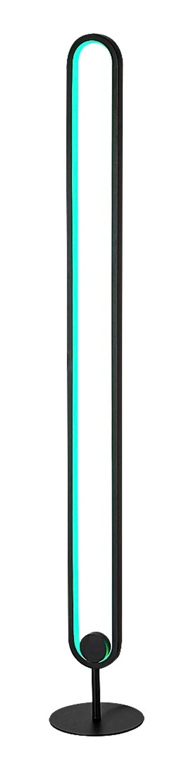 Barto – LED лампион в черен мат с бял абажур, 1250мм, 19W, RGB