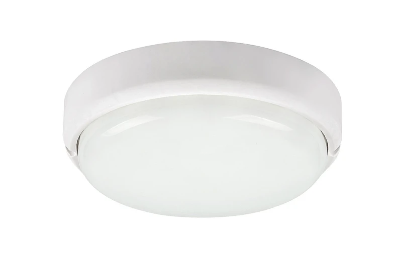 Външно стенно осветление Hort – LED външна стенна/плафониера в бяло, Ø190мм, 15W, 4000K, IP54