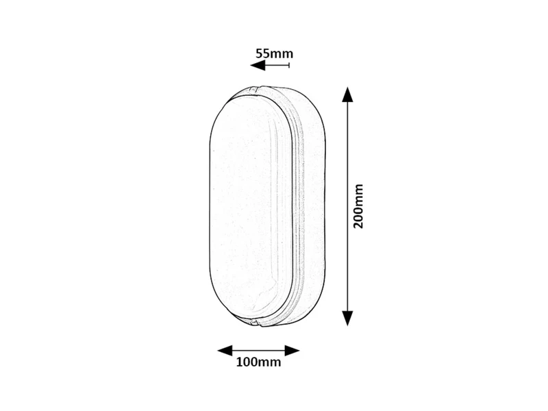 Hort – LED външна лампа за стена/таван в черно, 200×100мм, 15W, 4000K, IP54