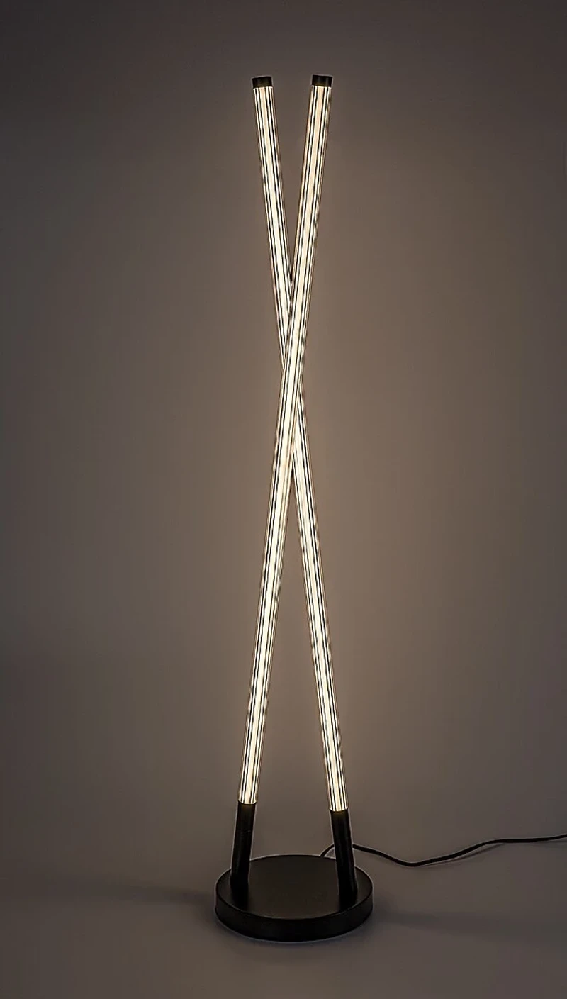 Nivaro – LED лампион в черно с бял акрилен абажур, 220×1150мм, 28W, 3000K