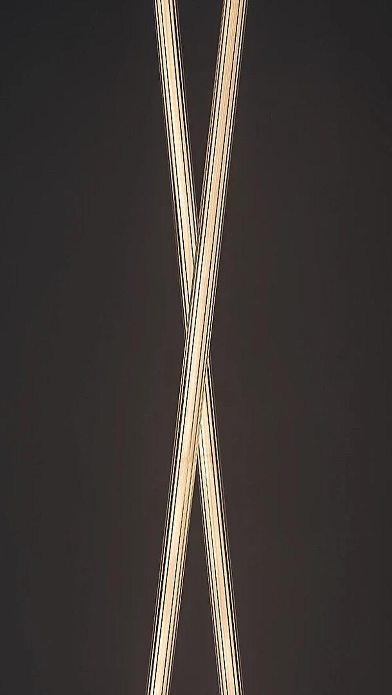 Nivaro – LED лампион в черно с бял акрилен абажур, 220×1150мм, 28W, 3000K