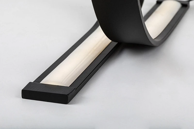 Azula – LED настолна лампа в черно с бял абажур, Ø235мм, 5W, 4000K