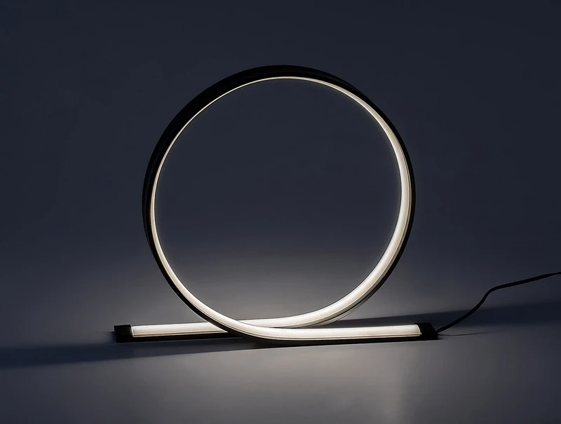 Azula – LED настолна лампа в черно с бял абажур, Ø235мм, 5W, 4000K