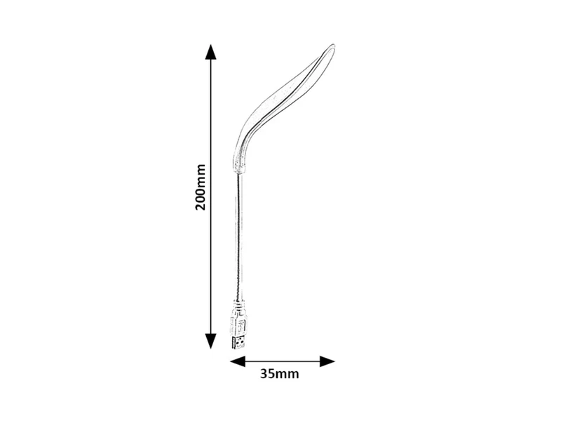 Tafi – LED настолна лампа в бяло, USB, 35×200мм, 165lm, 4000K