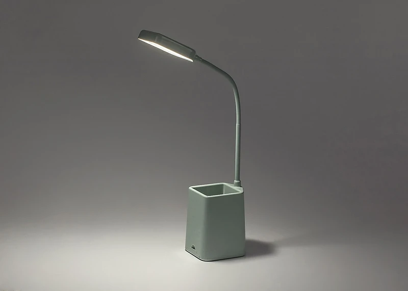 Arvid – LED настолна лампа в синьо/бяло с димиране, 200×370мм, 6W, 5000K