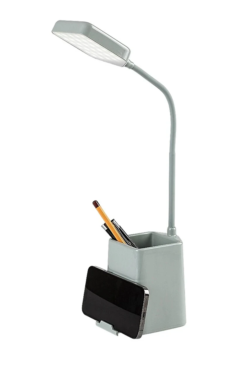 Arvid – LED настолна лампа в синьо/бяло с димиране, 200×370мм, 6W, 5000K