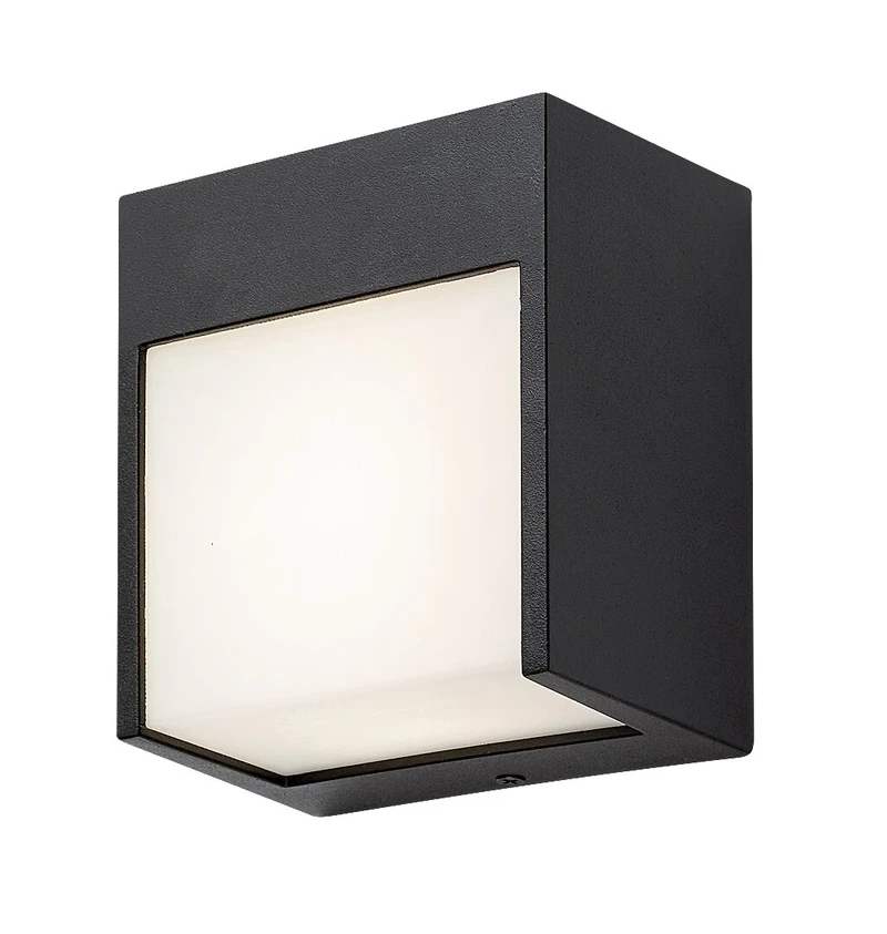 Balimo – LED външна стенна лампа в черен мат, 120×130мм, 12W, 4000K, IP54