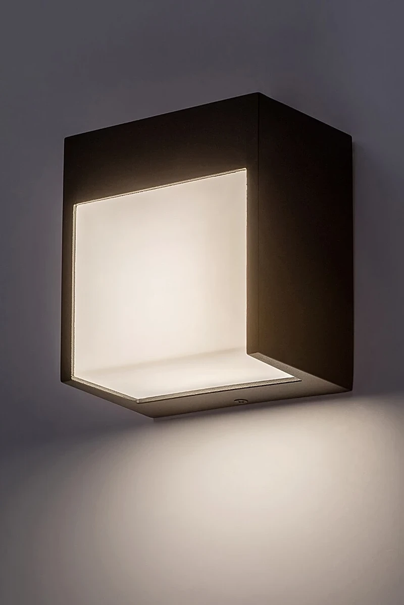 Balimo – LED външна стенна лампа в черен мат, 120×130мм, 12W, 4000K, IP54