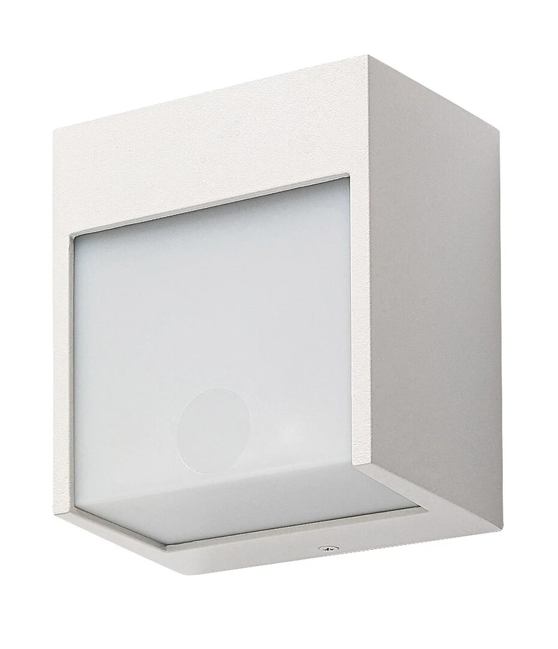 Balimo – LED външен аплик в бяло мат, 120×130мм, 12W, 4000K, IP54
