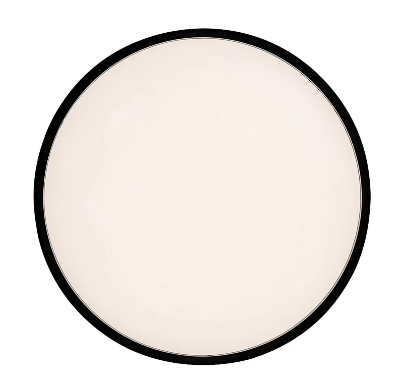 Larcia – LED плафон в черно с бял абажур, Ø280мм, 18W, 4000K, IP44
