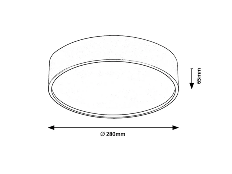 Larcia – LED плафон в сребристо с бял абажур, Ø280мм, 18W, 4000K, IP44