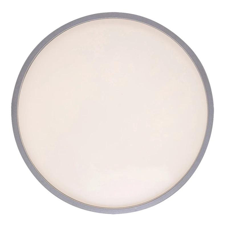 Larcia – LED плафон в сребристо с бял абажур, Ø280мм, 18W, 4000K, IP44