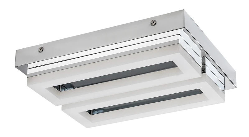 Blas – LED плафон за баня в хром с бял абажур, 300×230мм, 24W, 4000K, IP44