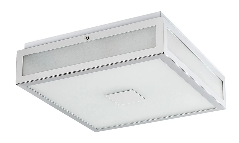 Zoya – LED плафон за баня в хром с бяло стъкло, 300×300мм, 18W, 4000K, IP44
