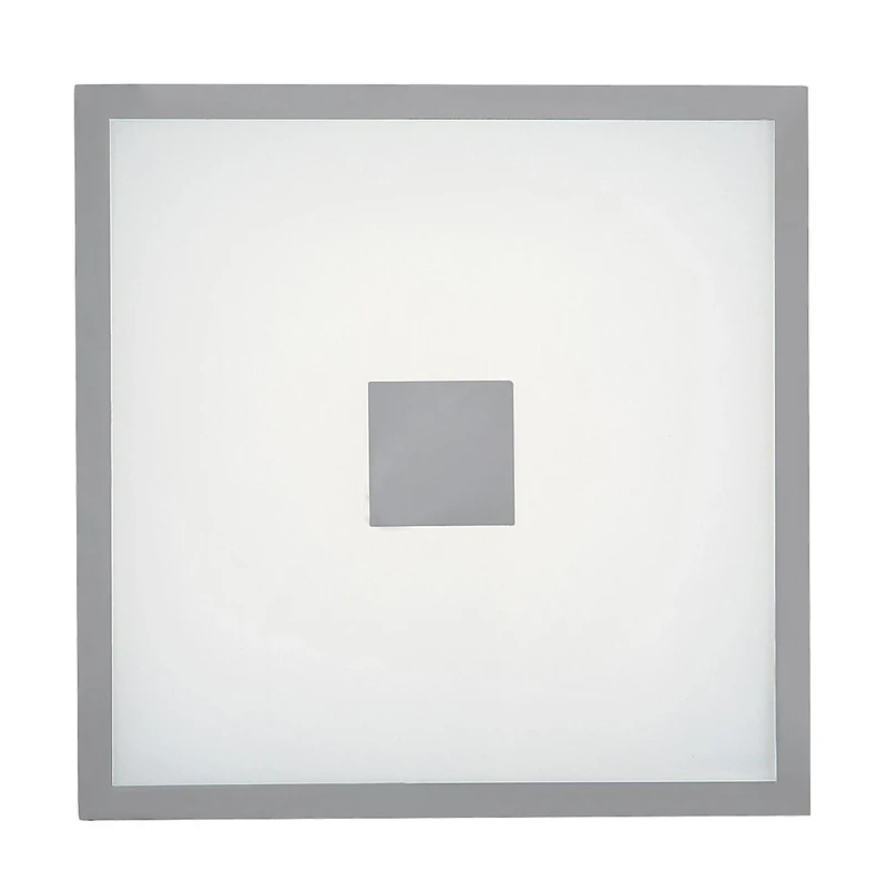 Zoya – LED плафон за баня в хром с бяло стъкло, 400×400мм, 24W, 4000K, IP44
