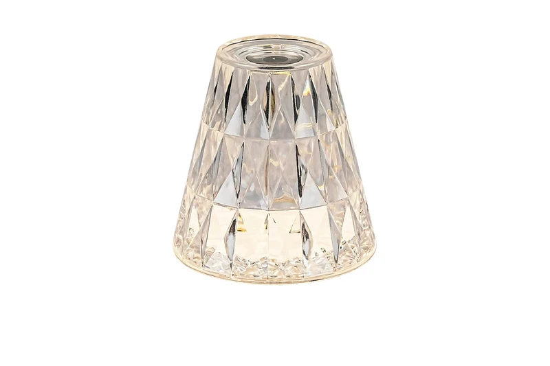 Настолни лампи Siggy – LED настолна лампа в прозрачно, Ø110мм, 2W, 3000K, RGB