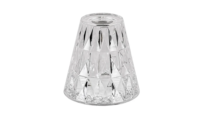 Siggy – LED настолна лампа в прозрачно, Ø110мм, 2W, 3000K, RGB