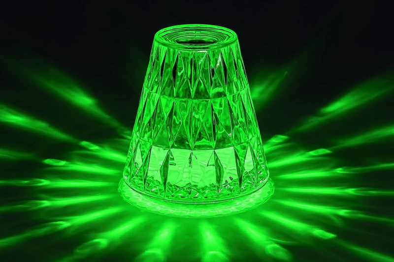 Siggy – LED настолна лампа в прозрачно, Ø110мм, 2W, 3000K, RGB
