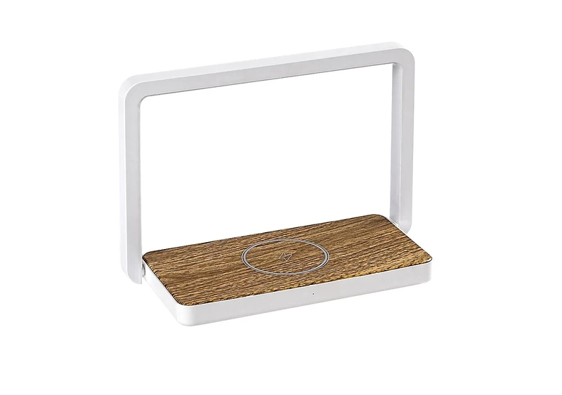 Buldus – LED настолна лампа в дъб/бяло мат, 210×145мм, 4W, 3000K, димируема