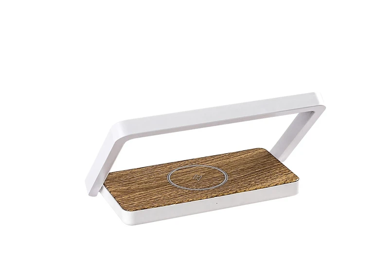 Buldus – LED настолна лампа в дъб/бяло мат, 210×145мм, 4W, 3000K, димируема