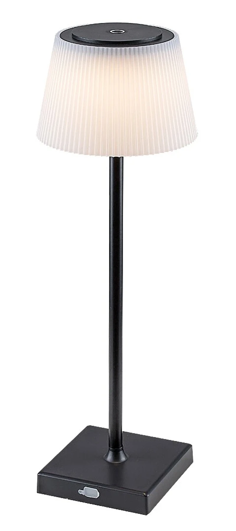 Настолни лампи Taena – LED настолна лампа в черно с бял абажур, Ø130мм, 4W, 3000-5000K, IP44