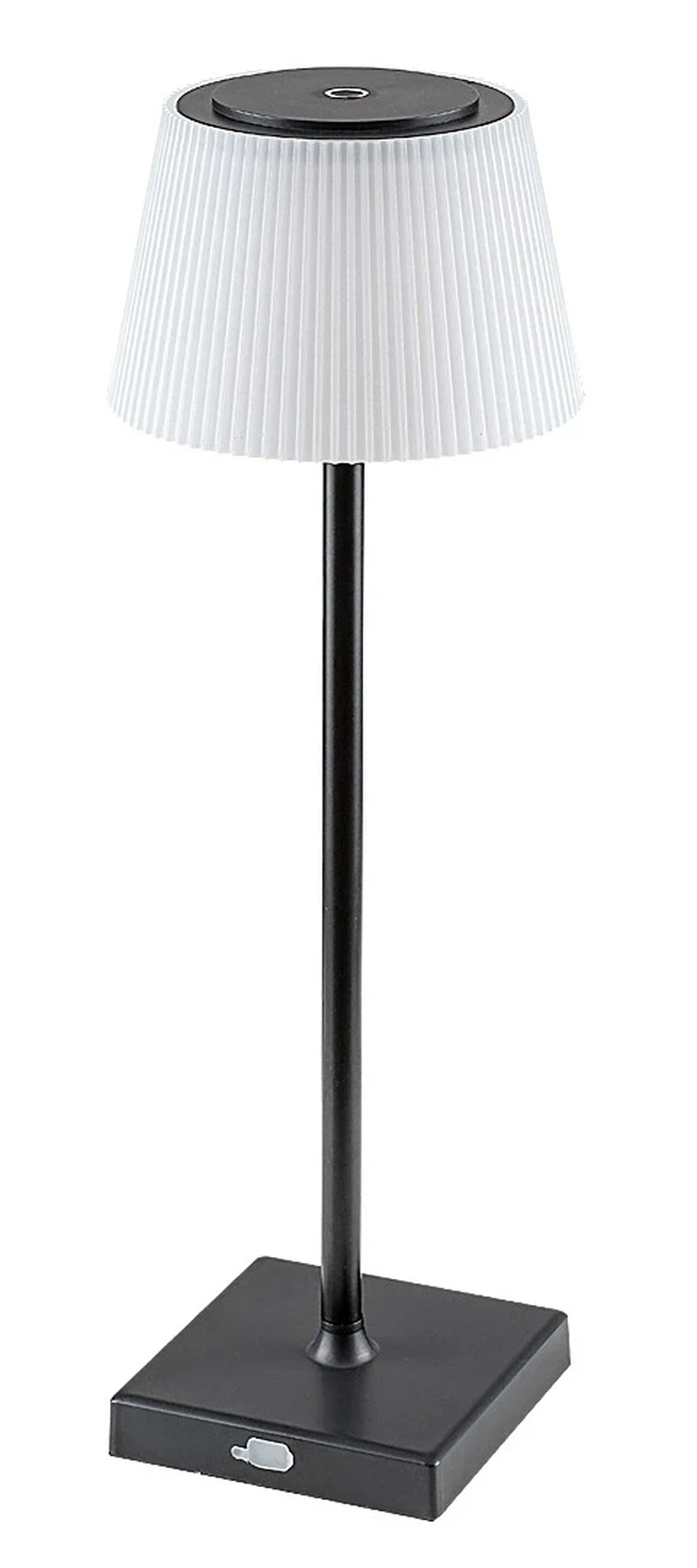 Taena – LED настолна лампа в черно с бял абажур, Ø130мм, 4W, 3000-5000K, IP44