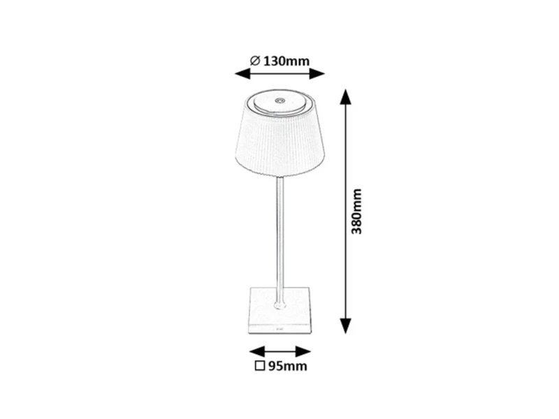 Taena – LED настолна лампа в сребристо с бял абажур, Ø130мм, 4W, 3000-5000K
