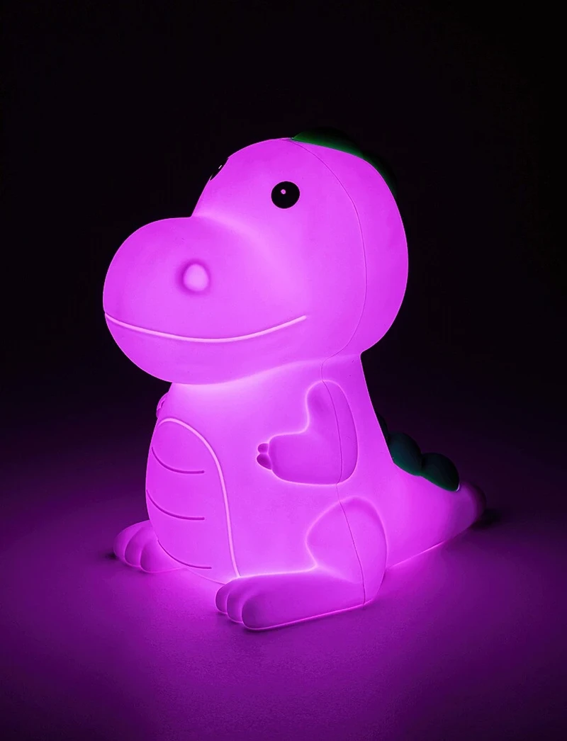 Dinoo – детска LED нощна лампа динозавър, RGB, 130×140мм, 0.45W, 3000K