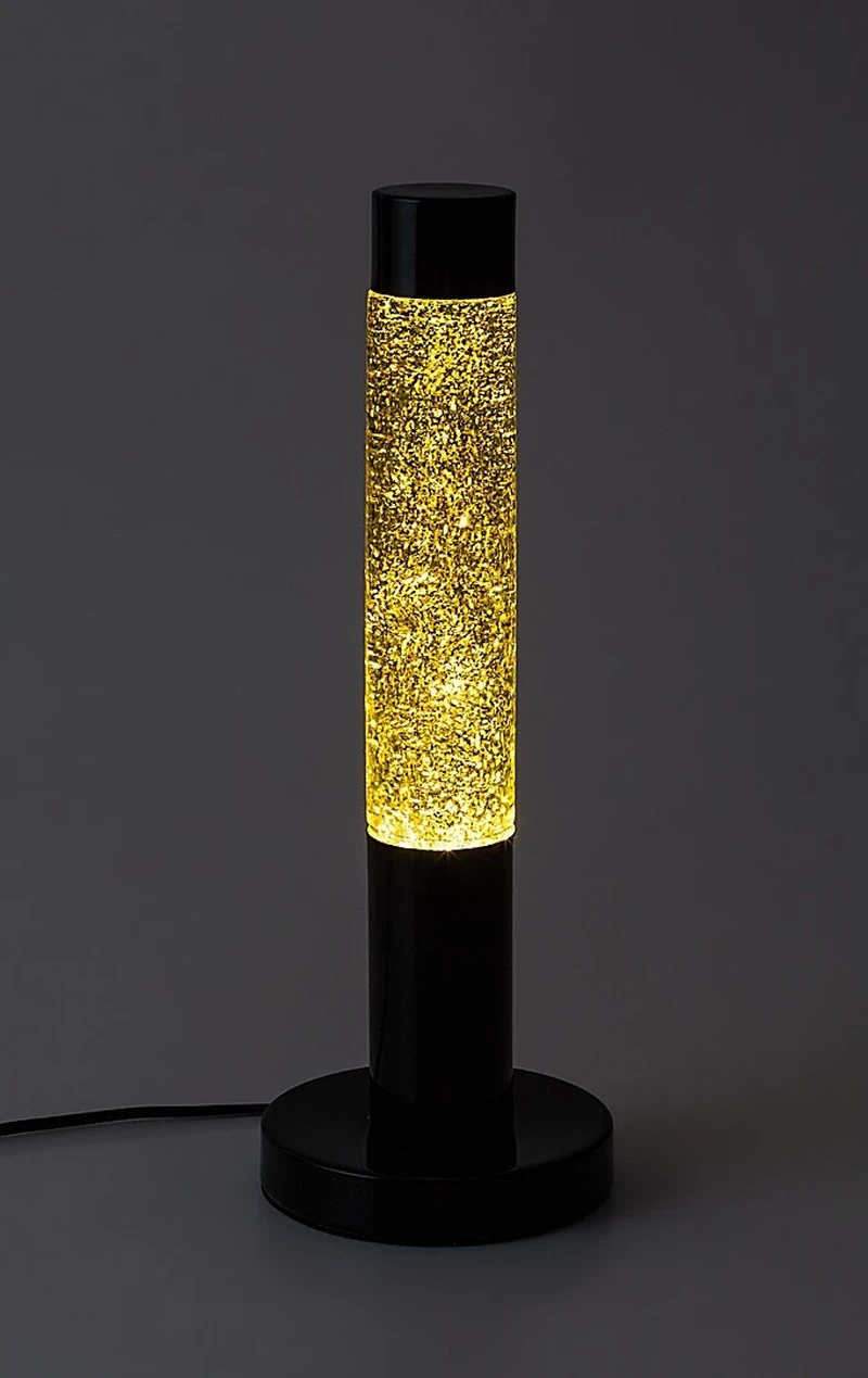 Lavastic – LED декоративна лава лампа в черно с прозрачно стъкло, Ø55мм, 3000K