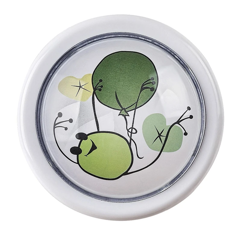 Froggo – LED детски pushlight в бяло с цветен мотив, Ø100мм, 0.3W, 6000K