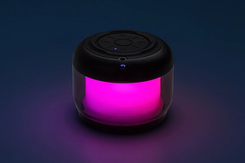 Radelia – LED детска лампа с Bluetooth и RGB, Ø80мм, черна, IP20